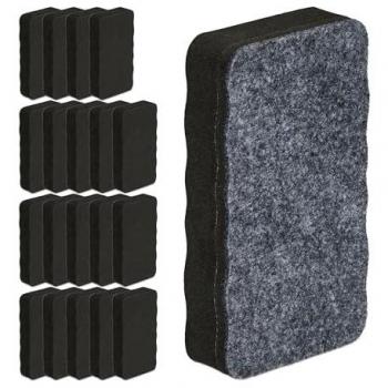 Lot 20 éponges magnétiques 10,5×5,5 cm – mousse noire – Relaxdays