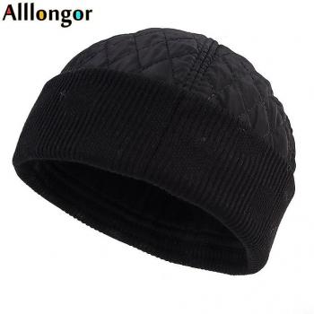 Snow Ski Brimless Cap – Black Cotton Edition