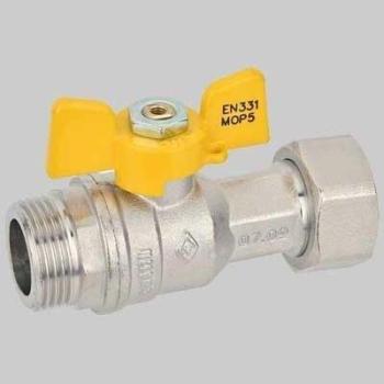 Valvola Sfera Gas M/F Dado Girevole Farfalla ½×¾ Alluminio