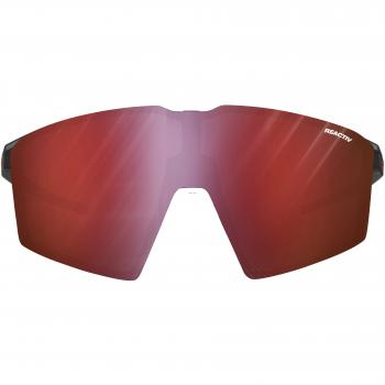 Occhiali Julbo Edge nero traslucido opaco con lenti REACTIV Photochromic Performance 0-3 High rosso