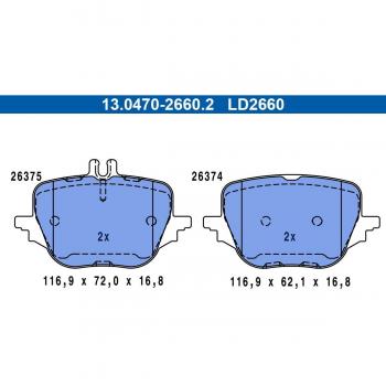 ATE Premium Disc Brake Pad Set 13047026602