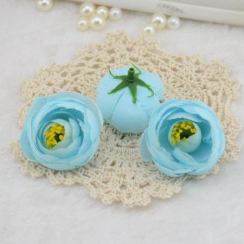 100pcs 4cm Faux Rose Flower Heads for Scrapbooking