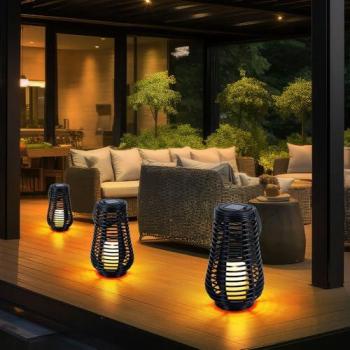 Lanterna a led effetto fiamma