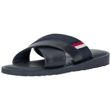 Sandalias Tommy Hilfiger Hombre Piel Negra Modelo Fm0Fm05010Dw5