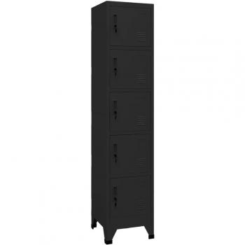 Armoire à casiers Noir 38x40x180 cm Acier Vidaxl