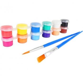 Kids' 12-Color Washable Gouache Finger Paints