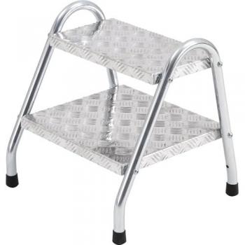 EUROKRAFTpro Heavy-Duty 2-Step Steel Ladder