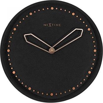 Nextime Cross Uhr – diskrete, runde, schwarze Wandzeitmesser, 35 cm