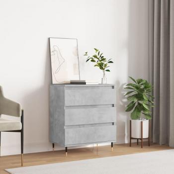 Engineered Wood Sideboard 60x35x70 cm Concrete Grey with Doors and Drawer