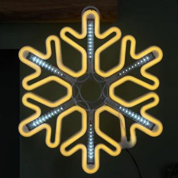 LED Snowflake Neon Flex 40cm with Shooting Star Effect