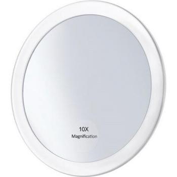 RUIMIO Rotating Makeup Mirror with Bright Diffused Light and Suction Cup