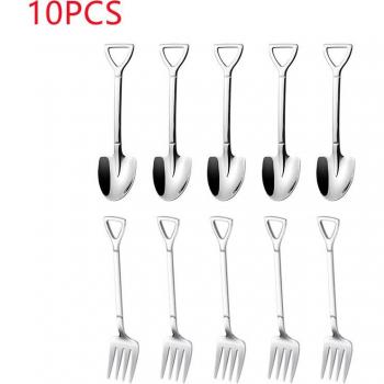 Cucharas de postre con forma de pala