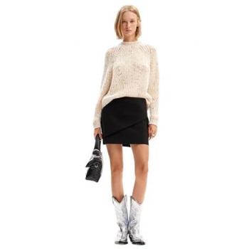 Jersey oversize de mujer con calados de Desigual
