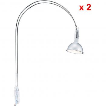 Paulmann 99908 LED Spiegelleuchte Galeria Assistent II Badezimmerlampen Chrom Spiegelbeleuchtung inkl. Leuchtmittel 2x4W GU5,3