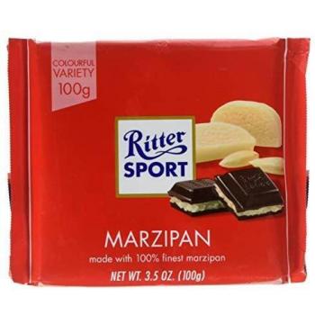 Tablette Chocolat noir/lait Ritter Sport Saveur Marzipan 100g