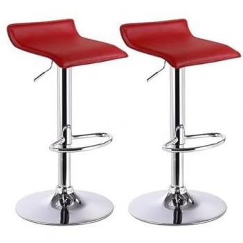 Conjunto Andes Bar Taburetes Rojos, 2 unidades, regulable