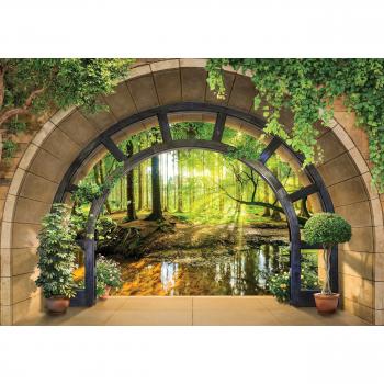 Fresque Murale 3D Paysage Forestier