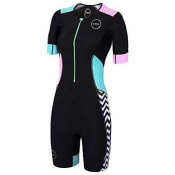 Zebra Fly Activate Plus Trisuit for Women – Zone 3 – M – Black Green Pink White