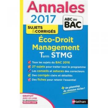 Economie-Droit, Management des Organisations Tle STMG : Sujets & corrigés