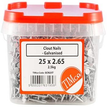 Clout Nail, Galvanized 75 × 3.75 mm – Timco 2.5‑kg Set