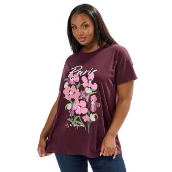 Purple Paris Petals Graphic Shirt – Women’s Size 14