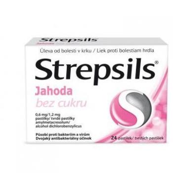 STREPSILS Erdbeerenzuckerfrei – 24x Pastillen