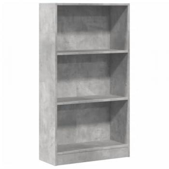Engineered Wood Bookcase Concrete Grey 60x24x109 cm vidaXL