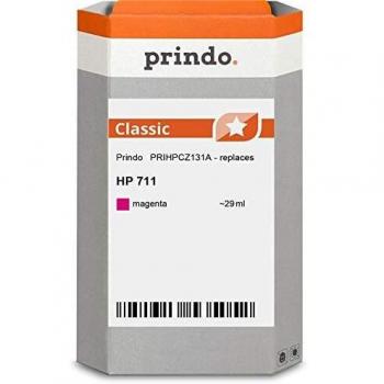Prindo HP 711 Magenta Ersatz – Tintenpatrone CZ131A für HP Druckerzubehör