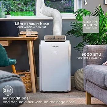 Russell Hobbs ClimateControl 1 Litre Air Conditioner & Dehumidifier, Includes Window Seal Kit