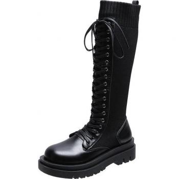 Botas Punto Tela Hasta Rodilla