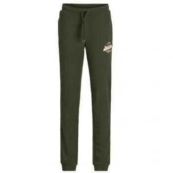 Jack & Jones Pantaloni Sportivi Logo Kombu Verde / Stampa Bianchi + Marmelade 16 Anni