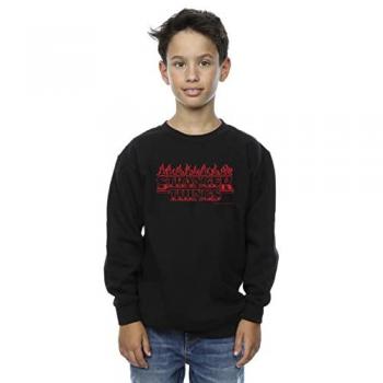 Sudadera Negra de Chicos Stranger Things 9-11 Años