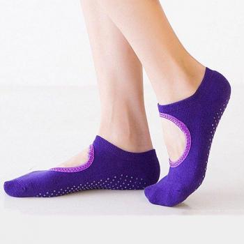 Calcetines de Yoga para Mujer con Espalda Descubierta y Antideslizante