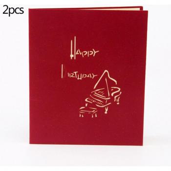 Red 3D Up Greeting Cards for Birthdays & Anniversaries