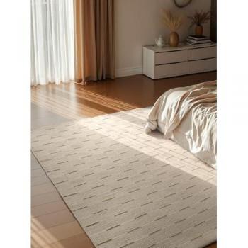 Geometric Handwoven Wool Rug by Scala – Low Pile, 120×170 cm White