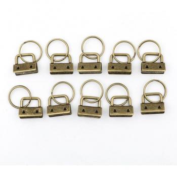 Pack de 10 porte-clés anneau fendu 25mm