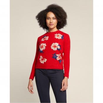 Jersey de manga larga con bordado de flores para mujer de Elena Miró