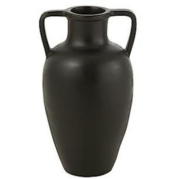 Amphore vase noir 48 cm à double anse
