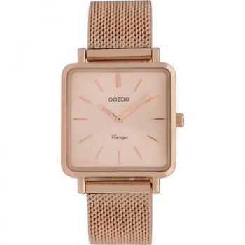OOZOO Horloge Vintage met rosé metaalband (C9847)