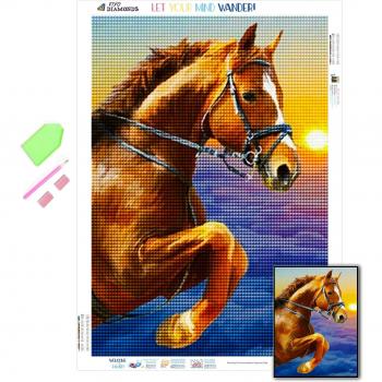 Broderie Animale Chic – Kit Mosaïque 20×30 cm