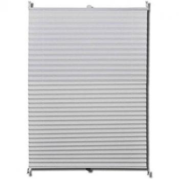 Vidaxl's White Pleated Blind with a Size of 80x125 cm