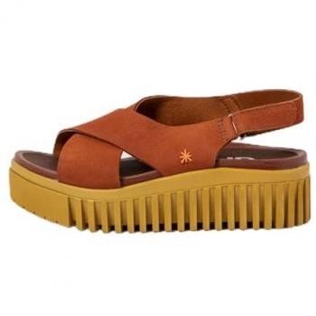 Sandales casual en cuir orange Brighton (41)