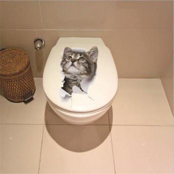 Autocollant décoratif chaton pour cuisine et salon, 22x30cm, 1 pièce