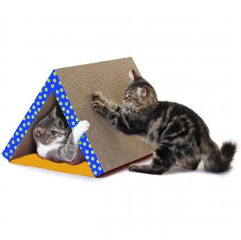 Petstages Fold Away Scratching Tunnel Toy for Cats (Purple)