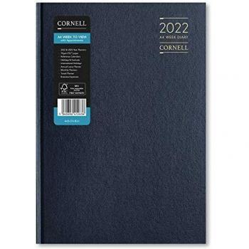 Cornell 2022 A4 Time Management Diary – Blue