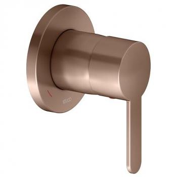 Keuco IXMO Fertigmontageset 59551290301 – Rundes Unterputz‑Einhebelmischer-Set, rotgold gebürstet