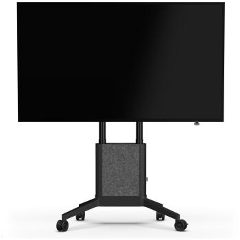 SMS EVER350 Mobile Air Dark Soft – 86‑Zoll TV‑Ständer mit Filzkissen Schwarz