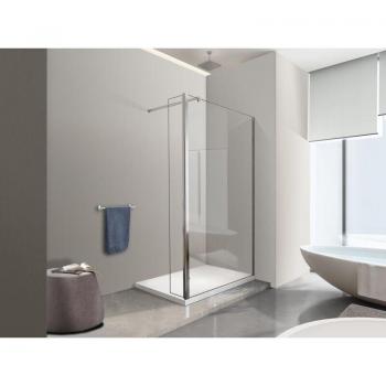 Ducha Walk-In Nala con Placa Fija y Puerta Móvil Antisalpicaduras