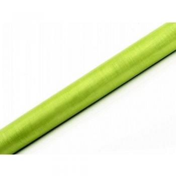 Chemin de Table en Organza 9m Couleur Vert Anis