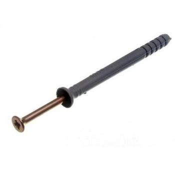 Premium Quality Hammer Fixing Anchors with Nylon Wall Plugs, M6 x 70mm (100-Pack)